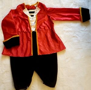 Toddler Pirate Costume Sz 4-6 Disguise Inc. One-piece. Red, black, white